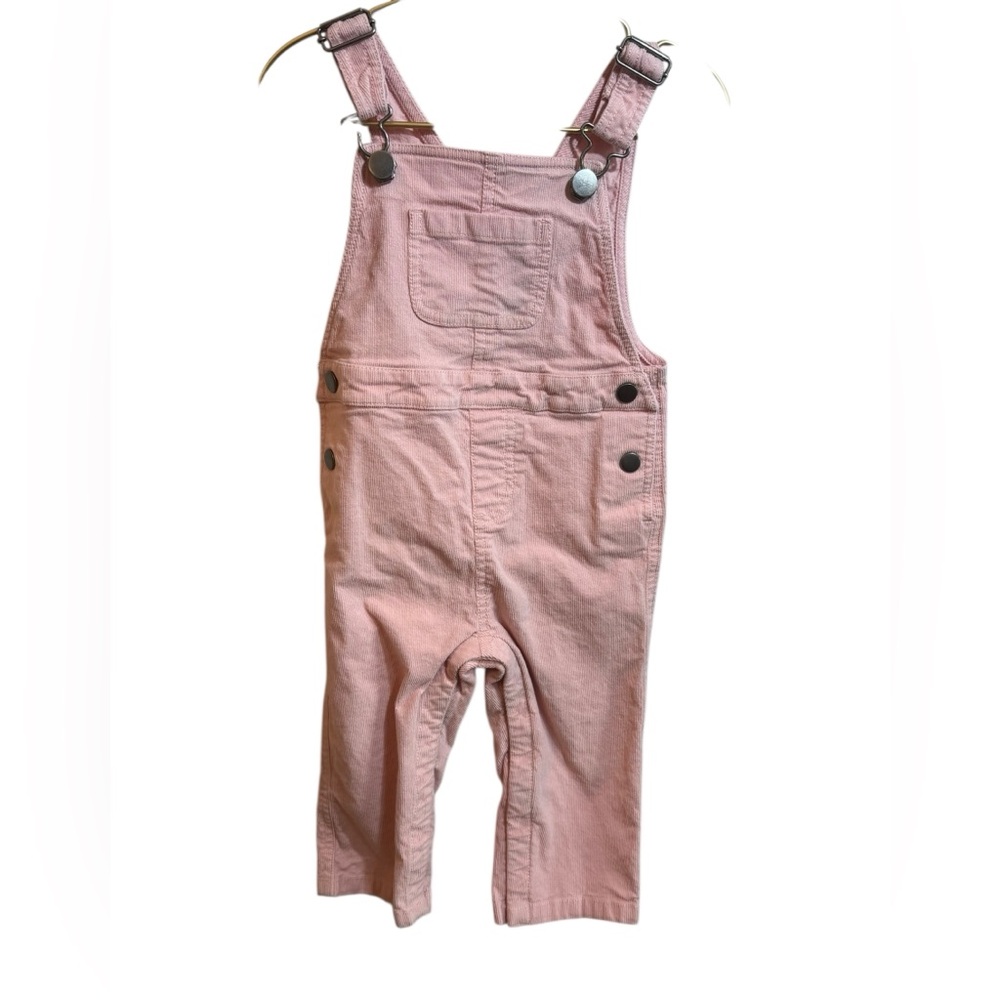 Hanna Andersson Pink Corduroy Overalls Kids Size 2T Baby Toddler